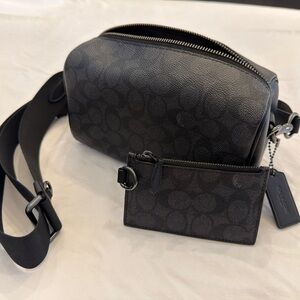 Coach Black Axel Crossbody Bag with Card Holder